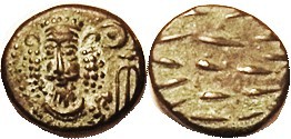Orodes III, Æ Drachm, GIC-5910, Facg bust with bushy hair/dashes; Choice EF, wel...