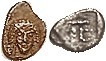 KOLOPHON, Tetartemorion, 520-500 BC, Apollo hd facg/TE in incuse square (rare in...
