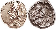 Napad (a/k/a Kapat), 1st cent AD, Obol, bust in tiara l./ Diademed bust l, Alr.614, GIC-5952; VF, good metal, obv portrait quite good, rev rather crud...