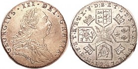 George III, Sixpence 1787 With Hearts, Choice AU-Unc, well struck, much bright luster, just a bit of handling in obv field keeps me from calling this ...
