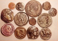 Copies, replicas, fantasies of ancient coins, 13 diff, some interesting & decent pieces.