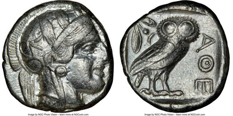 ATTICA. Athens. Ca. 440-404 BC. AR tetradrachm (23mm, 17.18 gm, 7h). NGC Choice ...