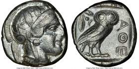 ATTICA. Athens. Ca. 440-404 BC. AR tetradrachm (23mm, 17.18 gm, 7h). NGC Choice VF 4/5 - 3/5. Mid-mass coinage issue. Head of Athena right, wearing cr...