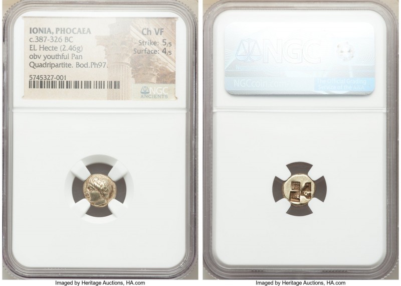 IONIA. Phocaea. Ca. 387-326 BC. EL sixth-stater or hecte (10mm, 2.46 gm). NGC Ch...
