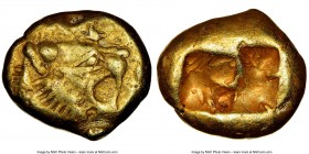 LYDIAN KINGDOM. Alyattes or Walwet (ca. 610-546 BC). EL third-stater or trite (13mm, 4.70 gm). NGC Choice VF 5/5 - 3/5, scratch. Sardes, Lydo-Milesian...