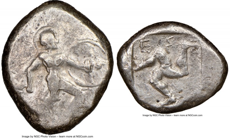 PAMPHYLIA. Aspendus. Ca. mid-5th century BC. AR stater (18mm, 3h). NGC Choice Fi...