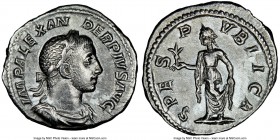 Severus Alexander (AD 222-235). AR denarius (19mm, 3.26 gm, 1h). NGC Choice XF. Rome, AD 231-235. IMP ALEXAN-DER PIVS AVG, laureate, draped and cuiras...