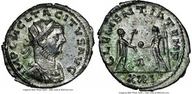 Tacitus (AD 275-276). BI antoninianus (24mm, 3.73 gm, 5h). NGC MS 5/5 - 4/5, Silvering. Antioch, 1st officina. IMP C M CL TACITVS AVG, radiate, draped...