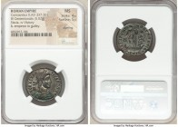 Constantius II, as Augustus (AD 337-361). BI centenionalis (24mm, 5.02 gm, 6h). NGC MS 4/5 - 5/5, Silvering. Siscia, 2nd series, 3rd officina, AD 348-...