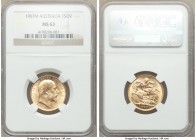 Edward VII gold Sovereign 1907-M MS63 NGC, Melbourne mint, KM15.

HID09801242017