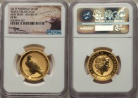 Elizabeth gold Proof High Relief "Wedge-Tailed Eagle" 100 Dollars (1 oz) 2017-P PR70 NGC, Perth mint, KM-Unl. High relief with concave flan and revers...
