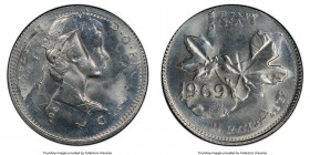 Elizabeth II Mint Error - Double Denomination Cent 1969 MS66 PCGS, KM59.1. Struck on a 10 cent.

HID09801242017