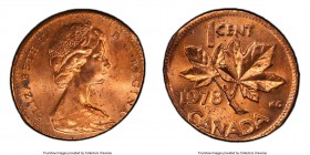 Elizabeth II Mint Error - Struck on Elliptical Planchet Cent 1978 MS63 Red PCGS, KM59.1.

HID09801242017