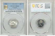 Elizabeth II Mint Error - Struck on 10 Cent Planchet 5 Cents 1980 MS65 PCGS, Royal Canadian mint, KM60.2.

HID09801242017