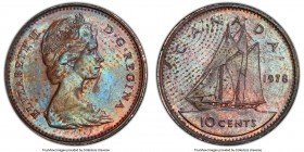 Elizabeth II Mint Error - Struck on Copper Planchet 10 Cents 1978 MS62 Brown PCGS, KM77.1. 2.09gm.

HID09801242017