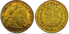 Ferdinand VII gold 8 Escudos 1818 NR-JF XF45 NGC, Nuevo Reino mint, KM66.1. AGW 0.7614 oz. 

HID09801242017