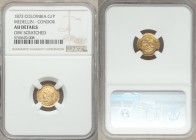 Estados Unidos gold Peso 1872-MEDELLIN AU Details (Obverse Scratched) NGC, Medellin mint, KM157.1. Three year type. 

HID09801242017