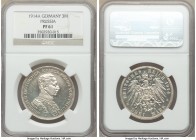 Prussia. Wilhelm II Proof 3 Mark 1914-A PR61 NGC, Berlin mint, KM538.

HID09801242017