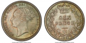 Victoria 6 Pence 1887 MS65 PCGS, KM757, S-3912. Young head variety. Light gunmetal tones throughout.

HID09801242017
