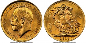 George V gold Sovereign 1914 MS64 NGC, KM820. AGW 0.2355 oz. 

HID09801242017