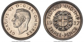 George VI silver Proof 3 Pence 1937 PR66 PCGS, KM848, S-4085.

HID09801242017