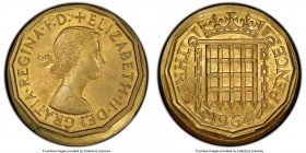 Elizabeth II Mint Error - Partial Collar 3 Pence 1964 MS64 PCGS, KM900. 

HID09801242017