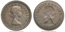 Elizabeth II Mint Error - Obverse Brockage 6 Pence ND (1953-1970) AU50 PCGS, cf. KM889 (for general type). 

HID09801242017