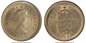 Elizabeth II Mint Error - Broadstruck Shilling 1966 MS64 PCGS, KM904. English shield reverse. Argent gray toning and gem uncirculated. 

HID0980124201...