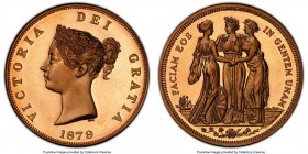 Victoria bronze Proof Piefort INA Retro Issue "Three Graces" Crown 1879-Dated PR68 Cameo PCGS, KM-X81a.

HID09801242017
