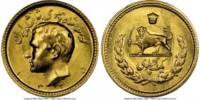 Muhammad Reza Pahlavi gold Pahlavi SH 1325 (1946) MS65 NGC, KM1150. AGW 0.2354 oz. 

HID09801242017
