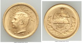 Muhammad Reza Pahlavi gold Pahlavi SH 1331 (1952) UNC, KM1162. 22.2mm. 8.12gm. AGW 0.2354 oz. 

HID09801242017
