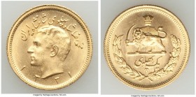 Muhammad Reza Pahlavi gold Pahlavi SH 1331 (1952) UNC, KM1162. 22.4mm. 8.10gm. AGW 0.2354 oz. 

HID09801242017