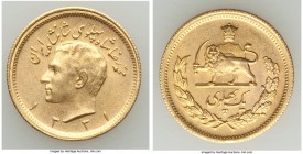 Muhammad Reza Pahlavi gold Pahlavi SH 1331 (1952) UNC, KM1162. 22.3mm. 8.14gm. AGW 0.2354 oz. 

HID09801242017