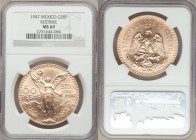 Estados Unidos gold Restrike 50 Pesos 1947 MS69 NGC, Mexico City mint, KM481. AGW 1.2056 oz. 

HID09801242017