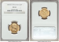 Alfonso XIII gold 20 Pesetas 1889(89) MP-M MS64 NGC, Madrid mint, KM693. Baby head type. Sparkling golden luster. AGW 0.1867 oz. 

HID09801242017