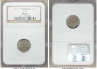 Bern. Canton Pair of Certified Assorted Issues NGC, 1) 2-1/2 Rappen 1811 - MS66, KM173. 2) Batzen 1818 - MS66, NGC KM177. Sold as is, no returns.

HID...