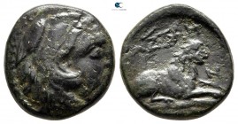 Kings of Macedon. Uncertain mint in Macedon. Kassander 306-297 BC. Bronze Æ