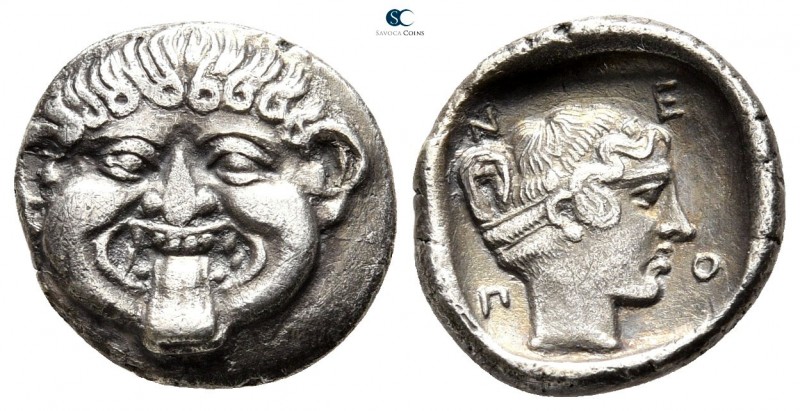 Macedon. Neapolis 424-350 BC. 
Hemidrachm AR

13 mm., 1,6 g.



good very...