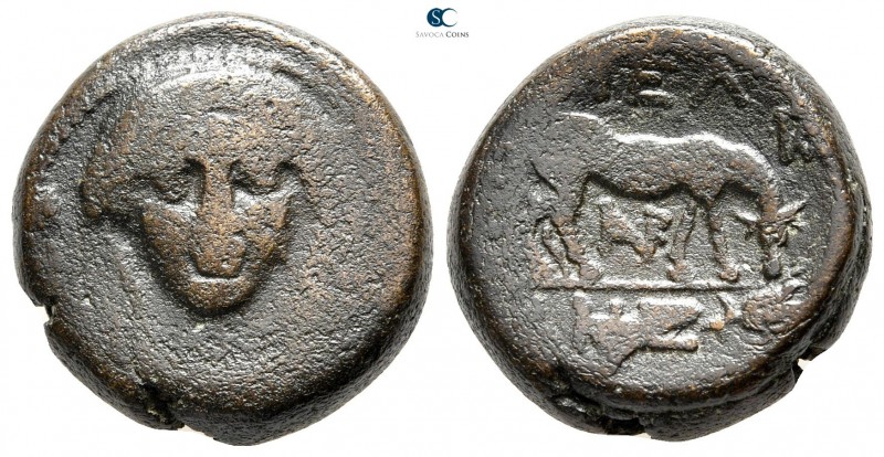 Macedon. Pella 187-168 BC. 
Bronze Æ

19 mm., 9,99 g.



nearly very fine...