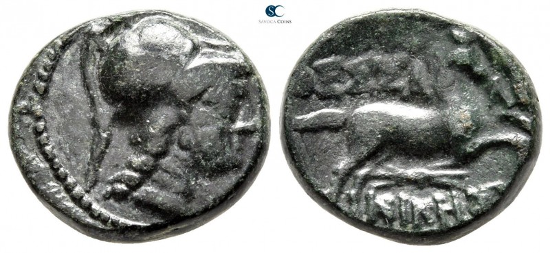 Macedon. Thessalonica 187-31 BC. 
Bronze Æ

17 mm., 5,31 g.



very fine
