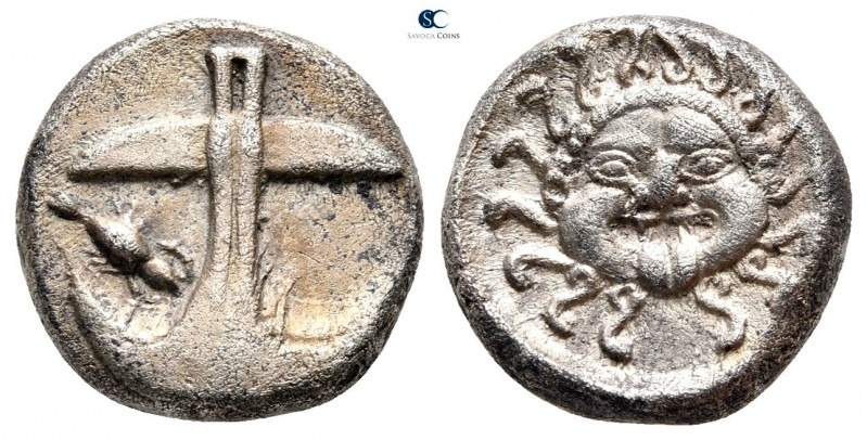 Thrace. Apollonia Pontica 480/78-450 BC. 
Drachm AR

14 mm., 3,28 g.



v...