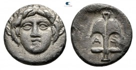 Thrace. Apollonia Pontica 375-335 BC. Diobol AR