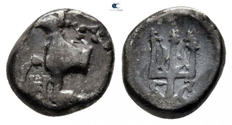 Thrace. Byzantion 387-340 BC. 
Hemidrachm AR

11 mm., 1,89 g.



very fin...