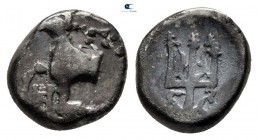 Thrace. Byzantion 387-340 BC. Hemidrachm AR