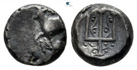 Thrace. Byzantion 387-340 BC. Hemidrachm AR