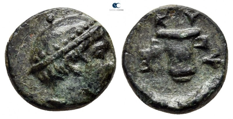 Thrace. Cypsela 420-380 BC. 
Bronze Æ

12 mm., 1,44 g.



very fine