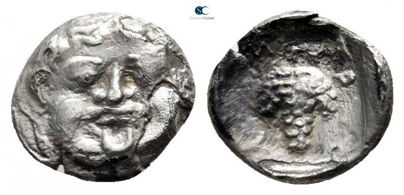Thrace. Maroneia 398-395 BC. 
Obol AR

10 mm., 0,58 g.



very fine