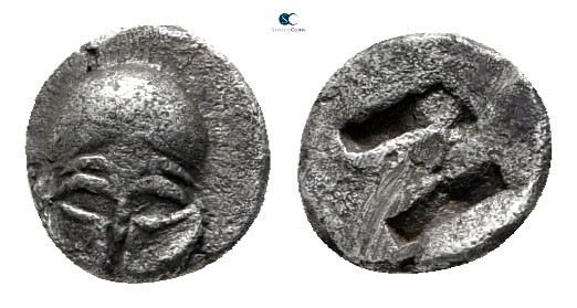 Thrace. Mesembria circa 450-420 BC. 
Hemiobol AR

5 mm., 0,32 g.



very ...