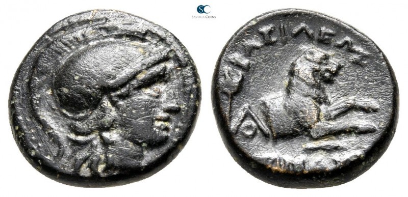 Kings of Thrace. Macedonian. Lysimachos 305-281 BC. 
Bronze Æ

14 mm., 2,92 g...