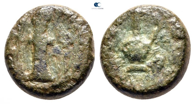 The Thracian Chersonese. Chersonesos circa 300 BC. 
Bronze Æ

11 mm., 1 g.
...